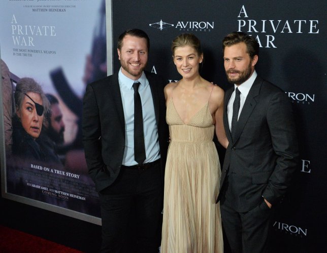 Rosamund Pike, Jamie Dornan attend 'A Private War' premiere