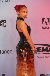 Saweetie attends the MTV Europe Music Awards in Budapest