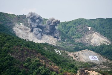 Smoke Billows In an Explosion at U.S.-South Korea Live Fire Drill