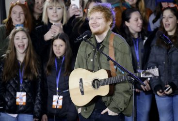 Ed Sheeran perfomrs on NBC Today Show in New York