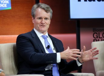 CEO of Bank of America Brian Moynihan speaks at the Bloomberg Global Business Forum in New York