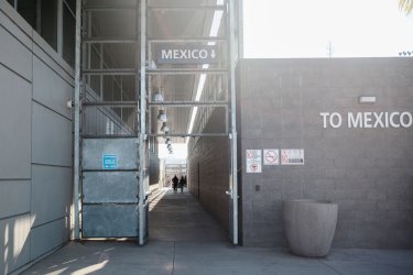 Asylum Seekers wait in Mexico Near U.S. border