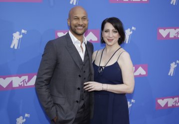 Keegan Michael Key and wife Elisa Pugliese at the MTV Video Music Awards in New York