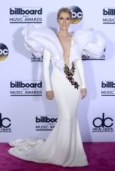 Celine Dion backstage at the Billboard Music Awards in Las Vegas