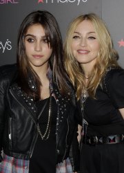 Madonna and daughter Lourdes at Macy's Herald Square in New York