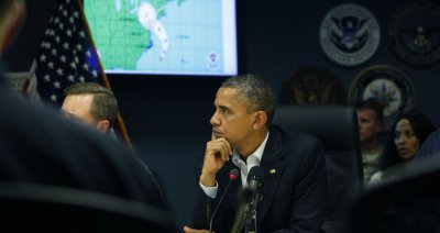 Obama Briefed by FEMA on  Hurricane Sandy 