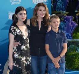 Jane Leeves and children attend the "Finding Dory" premiere in Los Angeles