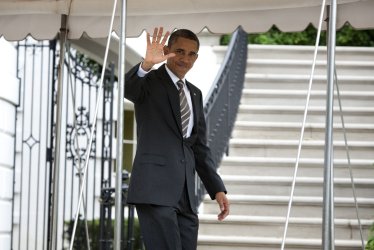 President Barack Obama departs the White House in Washington