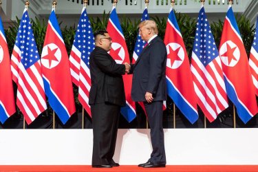 President Donald Trump Meets with North Korean Leader Kim Jong Un in Singapore