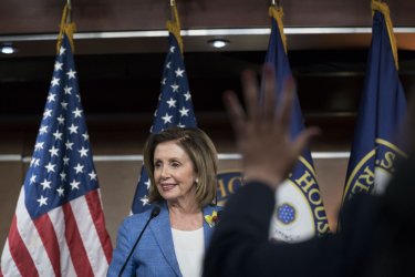 House Speaker Nancy Pelosi Holds Press Conference on Capitol Hill