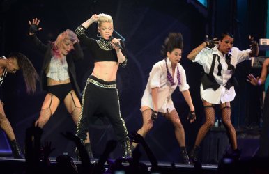 Pink performs in London