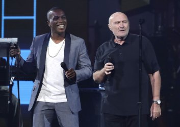 Phil Collins and Leslie Odom Jr. perform at US Open