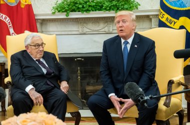 President Donald Trump meets with Henry Kissinger at the White House