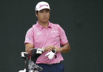 Hideki Matsuyama on the first hole at the PGA