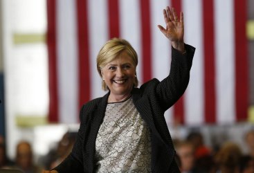 Democratic nominee Hillary Clinton at the Futuramic Tool & Engineering plant