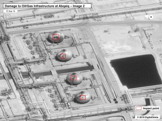 U.S. Government Releases Satellite Imagery of Damaged Oil Facilities in Saudi Arabia