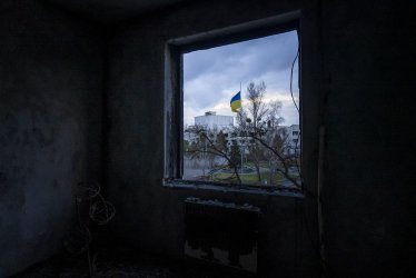 Destroyed Buildings in the City of Borodyanka, Ukraine