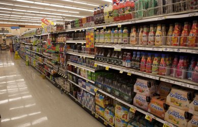 Groceries Line Aisles at Colorado Supermarket
