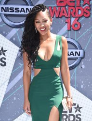 Meagan Good attends the BET Awards in Los Angeles