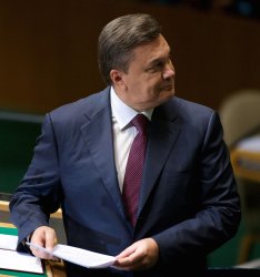 Ukraine President Viktor Yanukovych addresses the 67th session of the General Assembly at the United Nations