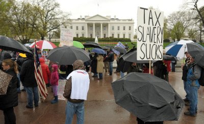 Demonstrators protest taxes in Washington