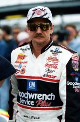 Dale Earnhardt seven time Winston Cup Champion heads to his car