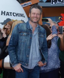 Blake Shelton attends "The Angry Birds Movie" in Los Angeles