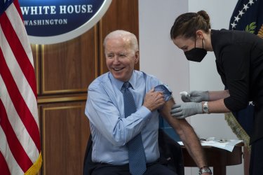 United States President Joe Biden receives his second COVID booster