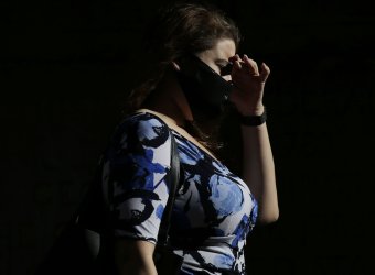 Pedestrians Wear Face Masks in New York
