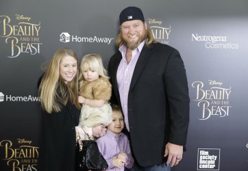 Nick Mangold at Beauty And The Beast screening in New York