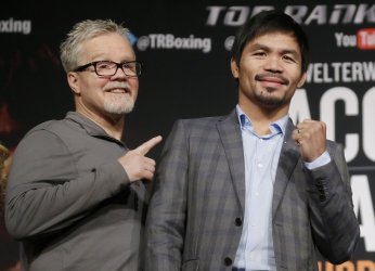 Manny Pacquiao and Timothy Bradley pre fight press event