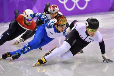 Men's 1000m Short Track Speed Skating Quarter-Finals at the Pyeongchang 2018 Winter Olympics