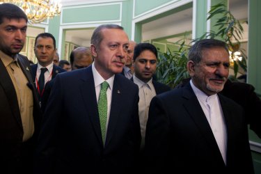 Welcome ceremony for Turkish Prime Minister Recep Tayyip Erdogan in Tehran, Iran