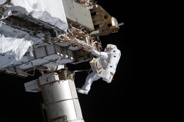 NASA Astronaut Victor Glover Works on Upgrades to the ISS During Spacewalk