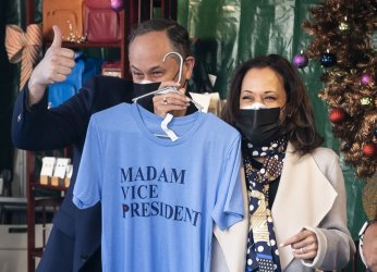 Vice President Elect Harris visits a Holiday Market in Washington, DC