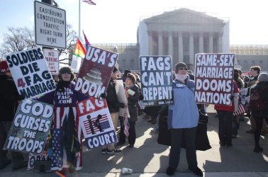 Same-sex marriage supporters rally in Washington
