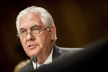 Secretary of State Rex Tillerson on Capitol Hill in Washington