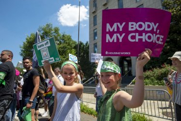 Planned Parenthood Action Fund and Abortion-Rights Activists Hold Demonstration Outside SCOTUS
