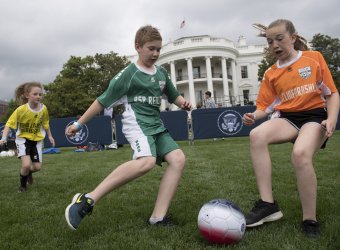 President Trump holds the White House Sports and Fitness Day at the White House