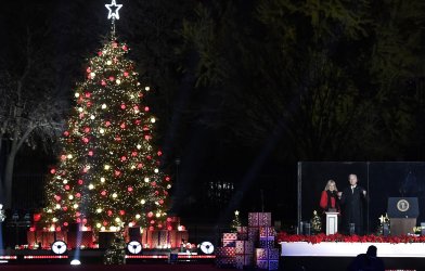 President Biden and Dr. Biden attend National Christmas tree lighting