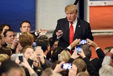 Republican Presidential Hopeful Trump at Debate in Milwaukee