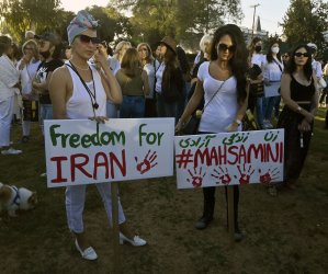 Iranian American Women's Foundation Hold Vigil for Mahsa Amini in West Hollywood
