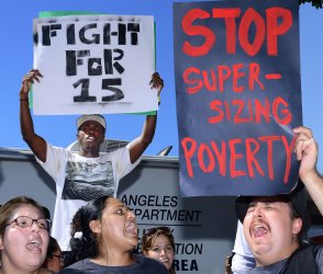 Fast food workers join nationwide strike in Los Angeles