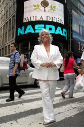 Paula Deen rings closing bell at the NASDAQ in New York