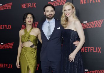Elodie Yung and Charlie Cox at Daredevil Season 2 Premiere