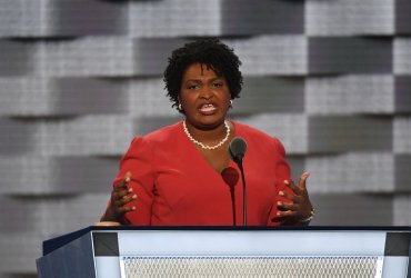 GA State Representative Stacey Abrams speaks at the DNC in Philadelphia
