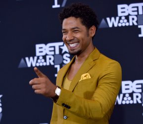 Jussie Smollett appears backstage at the BET Awards in Los Angeles