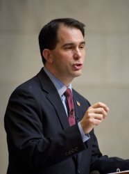 Gov. Walker gives budget address in Madison, Wisconsin