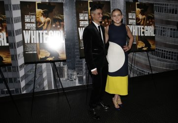 Brian 'Sene' Marc and Morgan Saylor  at 'White Girl' Premiere