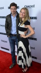 Ashley Hinshaw and Topher Grace attend Crackle's "Startup" premiere in West Hollywood